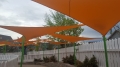 Waterproof triangular canopy 4.2x4.2x5.9m.