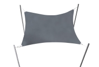 3x4m rectangular waterproof anthracite sun shade sail with mounting poles for garden and terrace protection