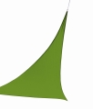 Triangular watertight sail 3,5x3,5x3,5 m, green.