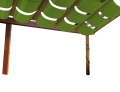 Toldo para pérgola verde 0,5x5 m, cubierta solar Premium impermeable montada en vigas