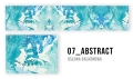 Abstract balkonscherm in blauw- en wittinten met motief 07_ABSTRACT – op maat gemaakte grafiek