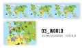 Children's balcony screen featuring a colorful world map with animals including an elephant, giraffe, and fox