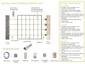 Mounting kit for large Roman blinds with components for wood and masonry installation and technical assembly drawing.