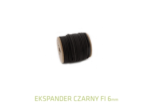 Spool of 6mm black elastic expander cord for securing balcony privacy screen covers