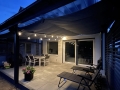 Retractable sun shade sails, waterproof for 1,5x5 m pergola.