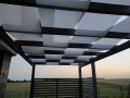 Roofing of the backyard terrace - sun slats 1x5 m..