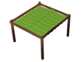 Wasserdichtes Sonnensegel 3x5 m in Grün auf einer Premium Holz-Pergola