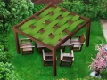 Tira de pérgola verde impermeable 0,5x5 m como protección solar de jardín Premium con montaje entrelazado