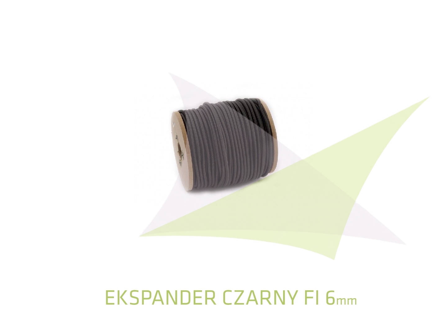 Spool of 6mm black elastic shock cord for sunshade sails and outdoor blinds