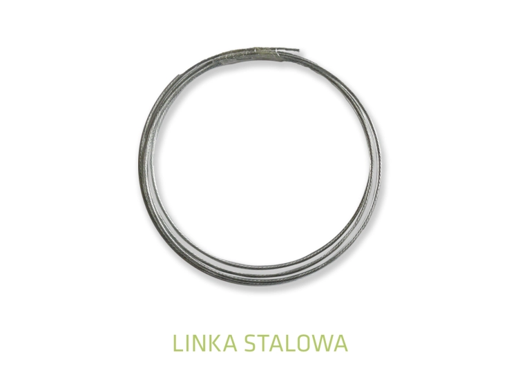 Coiled steel cable with PVC coating for various garden or technical uses