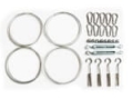 Kit de montaje para vela de sombra con cuerdas, mosquetones, tensores y ganchos de expansión