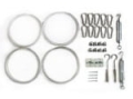 Kit de montaje para toldo vela con cables de acero, mosquetones, tensores y soportes de pared