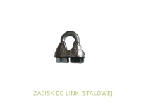 Single-grip galvanized steel wire rope clip for securing cables and creating loops.